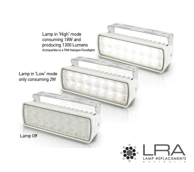 HELLA Marine Sea Hawk XLR LED Deck Floodlight 18W 9-33V 5000K-2