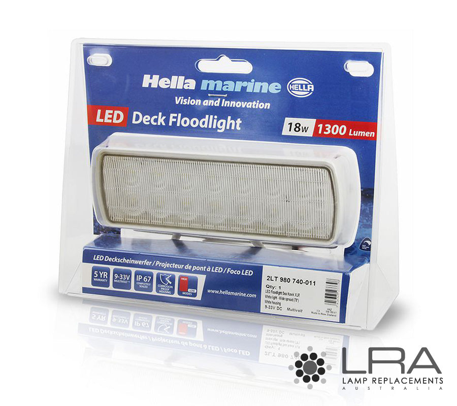 HELLA Marine Sea Hawk XLR LED Deck Floodlight 18W 9-33V 5000K-4