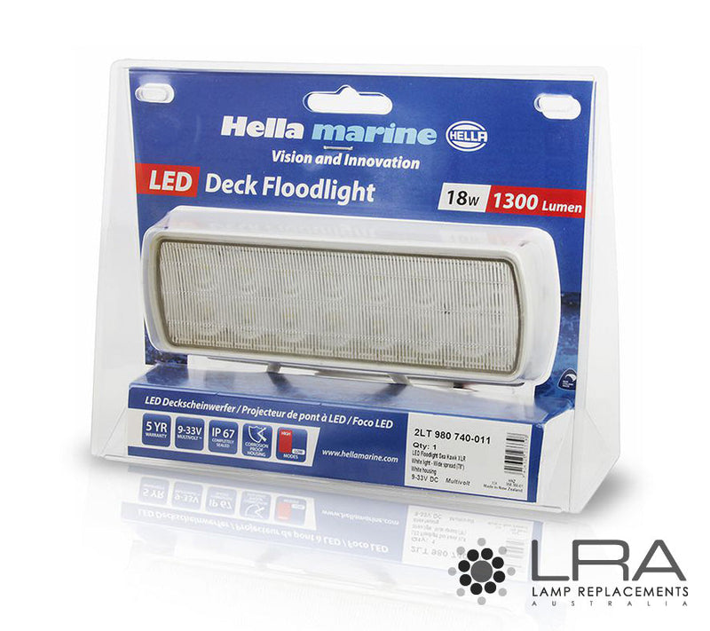 HELLA Marine Sea Hawk XLR LED Deck Floodlight 18W 9-33V 5000K-4