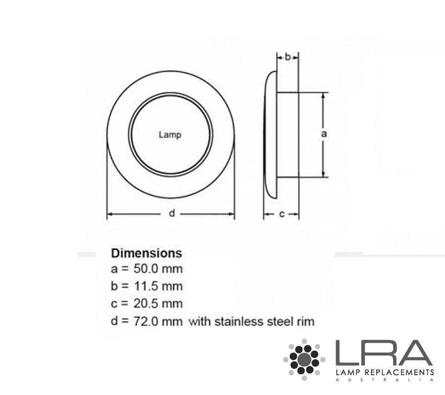 HELLA Marine LED Courtesy 0.5W 12V Stainless Steel-4