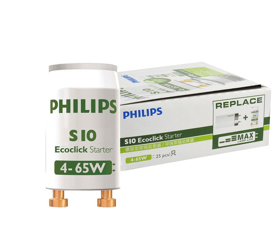 BOX OF 25 PHILIPS Starters S10 4-65W-1