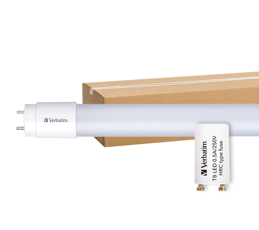 BOX OF 10 VERBATIM LED Tube 12W Cool White 900MM-1